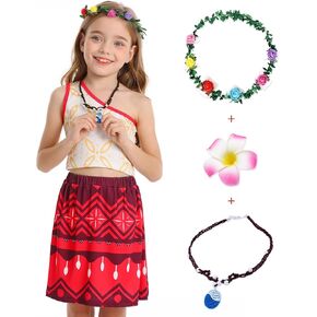 AmzBarley Girls Princess Dress Up Toddler Kids Ocean Adventure Outfits Skirt Set for Birthday Party Clothes Christmas Gift