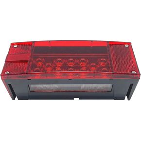 12V LED Rectangle Submersible Trailer Tail Light Replacement Left Driver Side Waterproof Boat Marine DOT 22 LEDs HTLLS-009L