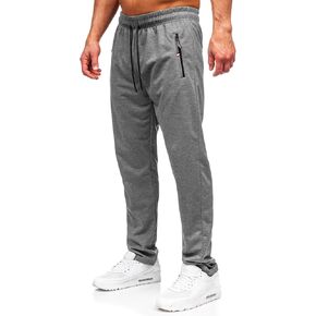 BUXKR Mens Casual Sweatpants-Lightweight and Breathable Joggers Pants with Zippered Pockets in Kuwait