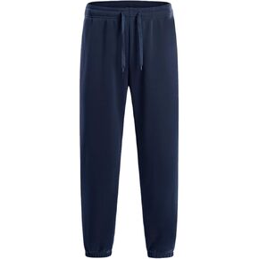 Mens Fleece Sweatpants Open Bottom Straight Leg Running Casual Loose Fit Athletic Pants with Pockets Elastic Ankle Cuffs