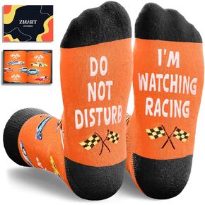 Zmart Racing Car Gifts for Men Women Teens - Gifts for Car Lovers Drag, Racing Gifts, Vintage Cool Old Race Car Socks for Men, Car Stocking Stuffers