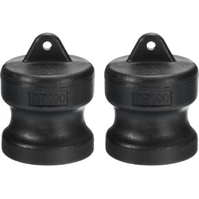 PATIKIL Poly Cam Lock Fittings, 2 Pcs 2" Part DP Dust Plug Cam Groove Hose Fittings Polypropylene Cam Lock Fittings, Black