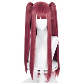 OSIAS Kitagawa Marin Wig Long Purple Red With Pigtails Synthetic Heat Resistant Hair
