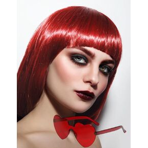 Wig and Sunglasses 12 Inch Blue Wig Blue Wigs for Women Blue Bob Wig Blue Wig with Bangs Short Blue Wig Costume Cosplay Party Wig Wigs for Women(Blue)