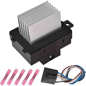 Blower Motor Resistor with Connector Wire Harness Compatible with 2006-2012 Ford Fusion Lincoln MKZ/Zephyr 2006-2011 Mercury Milan Automatic HVAC Fan Blower Resistor Replace# 8E5Z19E624A 6E5Z19E624AA