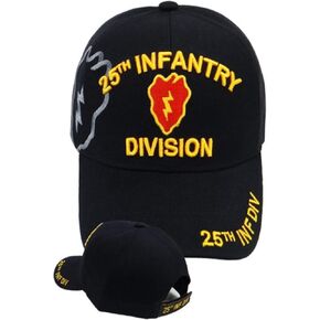 25th Infantry Division Military Cap, Black
