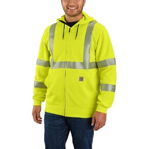 سويت شيرت Carhartt الرجالي ذو القوة العالية المقاومة للهب والفضفاض ذو الوزن المتوسط ​​والسحاب الكامل من الفئة 3