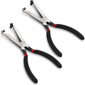 Electrical Disconnect Pliers, 8inch Spark Plug Disassembly Pliers,Automotive Electrical Connector Disconnect Pliers,Automotive Electrical Plug Connector Disconnect Tool(2PCS Black)