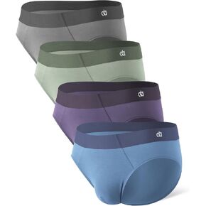 DAVID ARCHY Seamless Briefs for Men Micro Modal Ultra Soft No Fly Support Pouch Mens Breathable Underwear Briefs 4 Pack