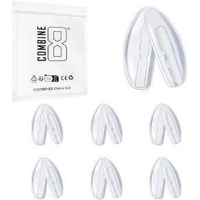 Eyeglass Nose Pads, 6 Pairs Plug-in Clear Soft Silicone Glasses Nose Pad, Nose Pads for Eye Glasses Sunglasses and Eyewear
