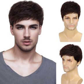 Afro Wig Men 70s Rock Disco Costume for Mens or Women Short Kinky Curly Heat Resistant Synthetic Wigs for Party