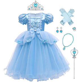 Girls Princess Dress Up Costume Butterfly Tulle Dress+Accessories Birthday Party Halloween Christmas Carnival Cosplay