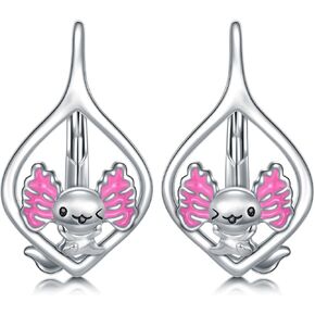 WINNICACA 925 Sterling Silver Animal Earrings for Women | Hypoallergenic Leverback Hoop Earrings | Christmas Anniversary Birthday Jewelry Gifts for Mom Wife Girlfriend Sister Friend