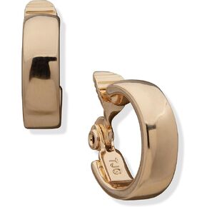 ANNE KLEIN Women's Gold Tone EZ Comfort Clip Hoop Earring in 18mm size