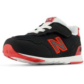 New Balance Kids 515 V1 New-b Hook & Loop Sneaker, Black/True Red, 7.5 X-Wide US Unisex Toddler