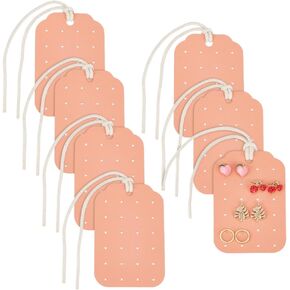 OLYCRAFT 7Pcs Portable Leather Earring Holders 24 Holes Rectangle Leather Earring Displays 3x2 inch Imitation Leather Stud Holder Earring Organizer Hanging Jewelry Organizer for Earrings Jewelry