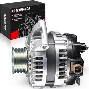 Upgraded Alternator for:-Honda Accord 2003-2007 2.4L, CRV 2007-2010 2.4L, Civic Si 2006-2010 2.0L, Element 2003-2009 2.4L, for:-Acura TSX Base 2004-2008, 12V 100Amp, Replace OE# 31100-RAA-A01