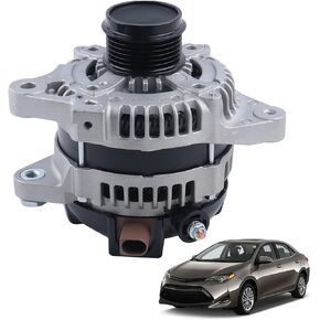 Alternator Compatible with 2014 2015 2016 2017 2018 2019 Toyota Corolla L4 1.8L 125Amp 12V CW 6-Groove Clutch Pulley Replace# 11776 104211-3300 27060-0T240