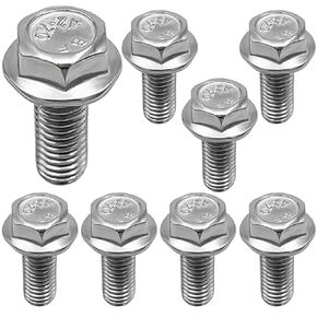 8Pcs Car Top Front Skid Plate Bolts, 12mm Hex Head Stainless Steel Skid Plate Bolts, Compatible with 4Runner, Tacoma, FJ Cruiser, Sequoia, Land Cruiser, Car Accessories Replacement