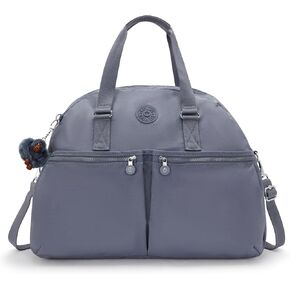 Kipling Women's Eugina Satchel, Handmade, Removable Shoulder Strap, Outer Pockets, Nylon Duffle Bag