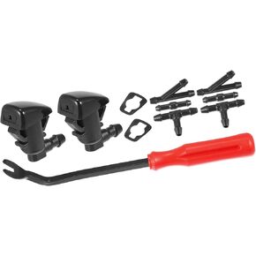 11pcs Front Windshield Wiper Washer Nozzle Spray Jet Kit 68260443AA for Jeep Grand Cherokee 2011-2018 Auto Replacement Parts