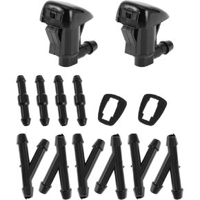 No.15247800 Windshield Washer Nozzle for GMC Acadia 2011-2012 Black Front Windshield Spray Nozzles Wiper Spray Washer Jet Plastic 1 Set
