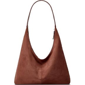 Suede Tote Bags for Women Slouchy Work Bag Office Tote Elegant Hobo Bag Handbag Clutch Purse Top-Handle Shoulder Bag