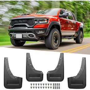 Mud Flaps for 2021-2024 Dodge Ram 1500 (TRX Only) No Dril Splash Guards Front & Rear Truck Mud Guards Set Accessories(4pcs)