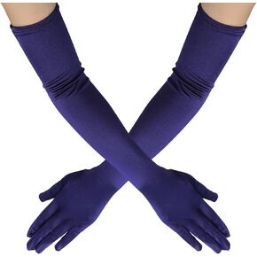 BLMHTWO Long Elbow Satin Gloves for Women Long Opera Satin Gloves Fancy Dress Gloves 1920s Style Prom Gloves for Women