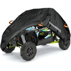 NEVERLAND UTV Covers, Waterproof Outdoor Heavy Duty UTV Cover 2-3 Seater Compatible with Polaris Ranger Yamaha Wolverine Can-Am Honda Kawasaki Teryx Textron Off Road Wildcat Black