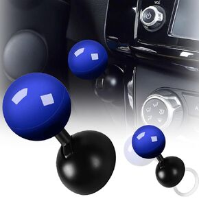 Car Push to Start Button Rocker, Car Ball-Shaped One-Touch Start Cover, Car One Button Start Lever, Car Engine Start Stop Button (Blue)