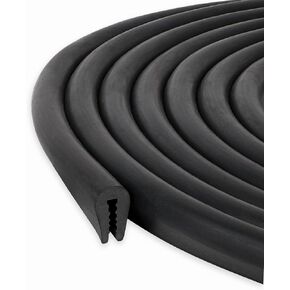 Rubber Edge Trim, Fits Edge up to 1/16 inch (1.6mm), Length 10 Feet (3.05 Meter)