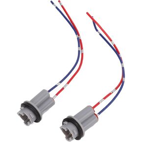 Pigtail Light Socket Prewired Connections DIY Installation Insulation T15 Lamp Holder for T10 W5W 168 194 T15 LED Bulb ABS Material Tail Light Socket for Car Truck Light LED