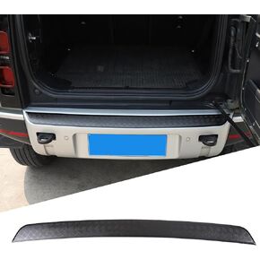 PIUGILH Rear Bumper Protector Guard Trim Cover Compatible with 2020 2021 2022 2023 Land Rover Defender, Scratch Resistant Trunk Door Entry Guards, 1Pcs (Bright Black)