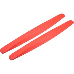 2 Pcs 40cm Carbon Fiber Pattern Universal Bumper Guard Strips - SUV RV Car Truck Bumper Protector Patch Trim Anti-Collision Anti-Scratch - PVC White