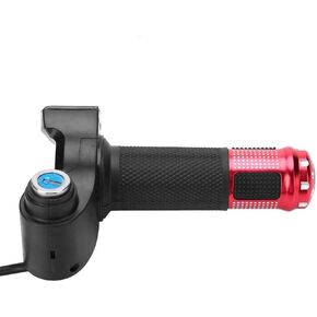 1 Pair Twist Throttle Grips, Twist Throttle Grips with LED Display Screen Handle with Key Knock for 12-84V Electric Bike or Scooters in Kuwait