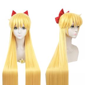 Sailor Venus Anime Cosplay Wig Halloween Costume Party Wigs no bow