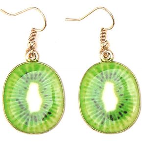 Fun Assorted Fruit Earrings for Women,Kiwi Earrings,Watermelon Earrings,Lemon Earrings,Orange Slice Earrings,Citrus Earrings,Fun Weird Fruit Shaped Dangle Earrings for Girls