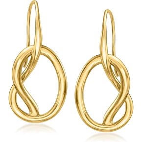 Ross-Simons 18kt Gold Over Sterling Knot Drop Earrings