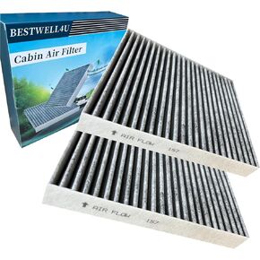 2 Pack BW157 Cabin Air Filters for Air Conditioning of AVALON CAMRY COROLLA PRIUS RAV4 Highlander Sienna Venza ES250 ES350 ES300h RX350 RX450H UX200 UX250H CX-9 with Carbon