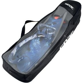 SEAC Apnea, Backpack Shoulder Bag for Long Fins and other Freediving Equipment, 95x21x16 cm, Black