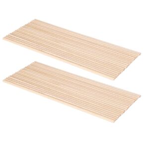 ZJchao 40pcs Wooden Round Dowel Rods for Watch Repair Craft, Macrame Dowel, Unfinished Solid Wood Sticks for Arts and DIYers