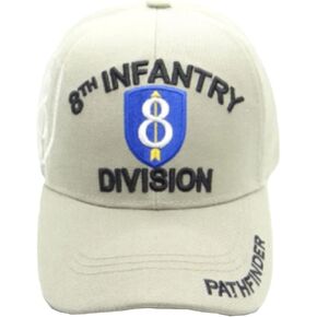8th Infantry Division Emblem Baseball Cap Beige