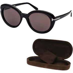 Tom Ford FT1009 LILY-02 Cat Eye Shape Sunglasses + Bundle With eSHADES Eyewear Cleaning Kit in Saudi Arabia