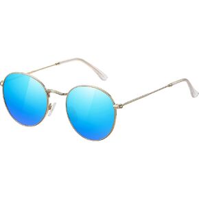 Round Sunglasses Women Men - Trendy Small Circle Polarized Sun Glasses UV Protection