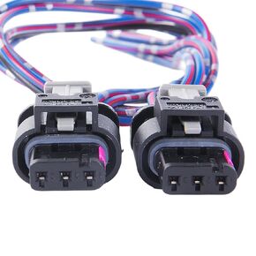 2pcs 3 Pin Parking Sensor Plug Replacement Pigtail Plug Wiring Harness Adapter Replacement 4F0973703 Compatible with VW Passat Jetta Golf Beetle Audi A3 A4 A6 Skoda Seat