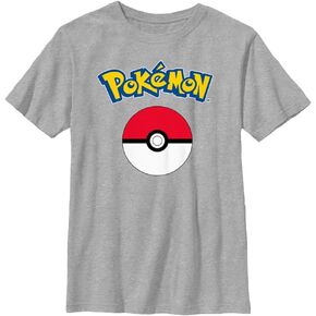 Pokemon Kids Logo Outline Boys Short Sleeve Tee Shirt