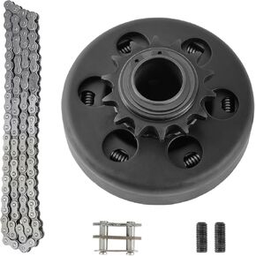 Heavy Duty Clutch Assembly with 1" Bore & #40/41/420 Chain Sprocket for Go-Karts & Mini Bikes (14 Tooth Sprocket)