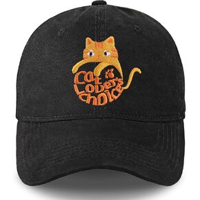 Cat Mom Hats, Cat Gifts for Women, Embroidered Washed Adjustable Baseball Caps for Cat Lovers Mama Wife, Cat Themed Gifts