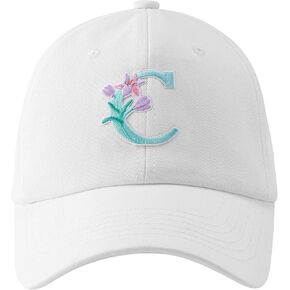 Embroidered Initial.s Baseball Cap Women Teen Girls, Cotton Adjustable, Personalized Mom Grandma Girls Teacher Gifts